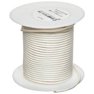 General Purpose Motorcycle - White, 18 GA AWG GXL Wire, 100' Spool, For Automotive, Truck, Motorcycle, RV. General Purpose Copper Wire .94 O.D.