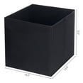 thumbnail image 4 of Unique Bargains Fabric Storage Cube Storage Bin Storage Basket Black 15*13*13in, 4 of 6