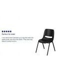 thumbnail image 4 of Flash Furniture HERCULES Series 880 lb. Capacity Black Ergonomic Shell Stack Chair with Black Frame, 4 of 12