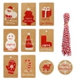 thumbnail image 1 of Coofit Christmas Gift Tags Set Cute Kraft Paper Hanging Tags Craft Labels with String, 1 of 6