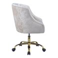thumbnail image 2 of Bowery Hill Tufted Velvet Upholstered Office Chair in Vintage Cream and Gold, 2 of 7