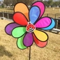 thumbnail image 1 of Large Double Pinwheel Flower Windmill Whirligig Wind Garden, 1 of 9
