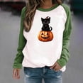 thumbnail image 2 of Drses‌‌ ‌‌‌‌‌‌‌‌‌‌‌‌‌‌‌‌Women's Halloween Crewneck Hoodie - Cute Ghost Pumpkin Print Oversized Long Sleeve Top & Casual Party, 2 of 7