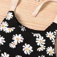 thumbnail image 6 of Penkiiy Summer Baby Girls Flowers Straps Sleeveless Jumpsuit Casual Bodysuit Clothes Rompers for Baby Girls for 18-24 Months Kids Black on Clearance, 6 of 9