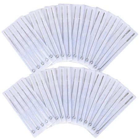 Tattoo Needle 5rl 100pcs Mixed Stainless Steel Tattoo Needles Mixed Tattoo Needles- 3rl, 5rl, 7rl, 9rl, 3rs, 5rs, 7rs, 9rs, 5ms, 7ms, 100 Count Round for Liner Shader ()