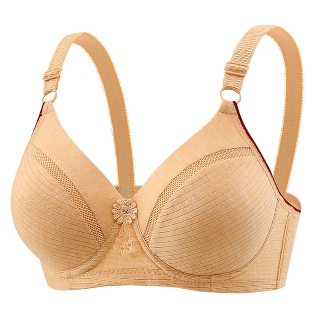 Women's Plus Size Wireless Bra with Adjustable Back Closure, Breathable Thin Cup Seamless Full Coverage Comfort Support