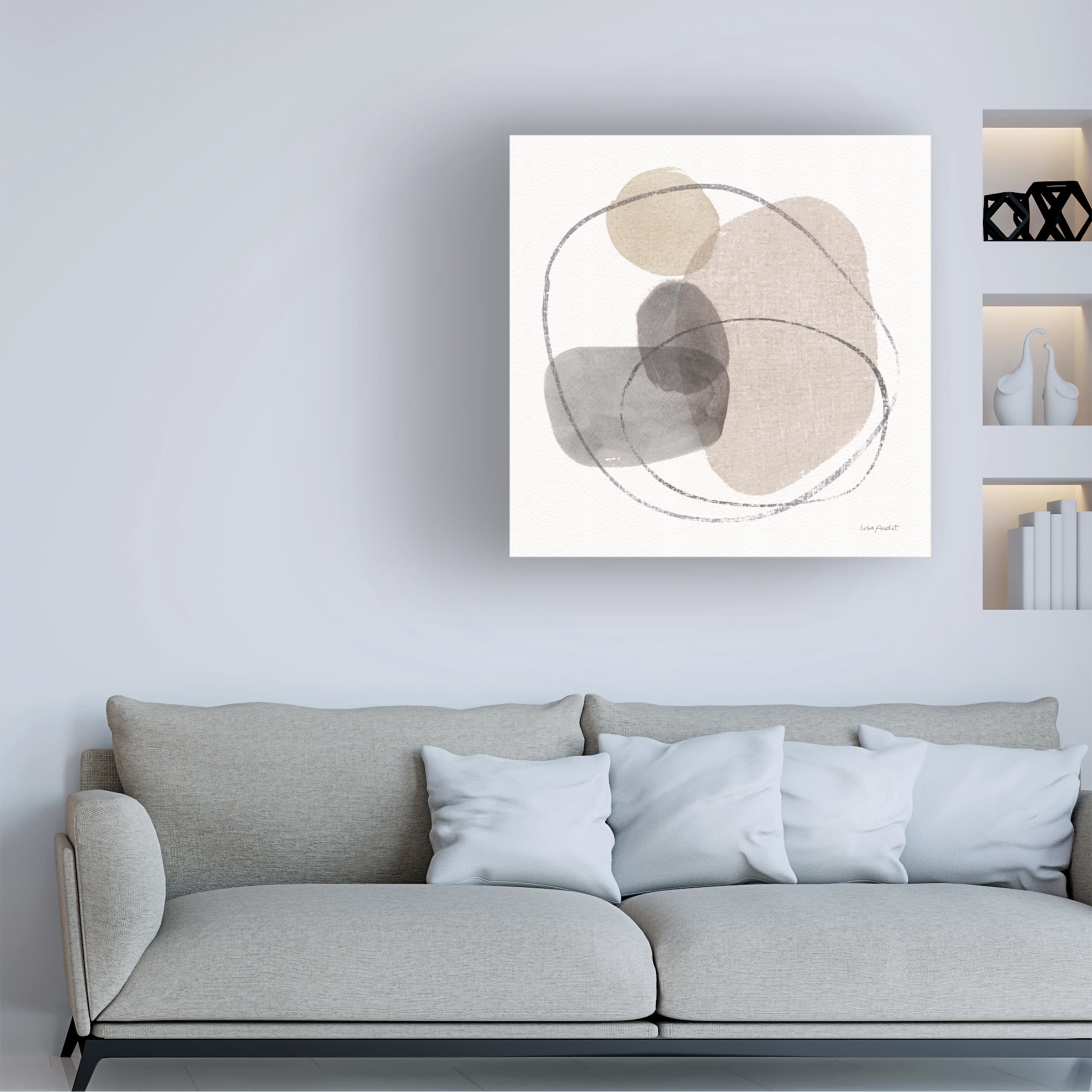 Lisa Audit 'Think Neutral 08' Canvas Art