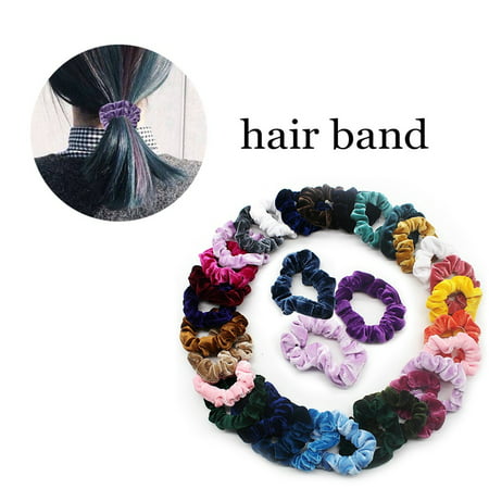 Tuscom 36 Pcs Velvet Elastic Hair Bands Scrunchy For Women Or Girls Hair Accessories(Random (Best Scrunchies For Thick Hair)