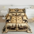 thumbnail image 2 of Homewish Rustic Wildlife Bear Full Size Comforter Sets, Farmhouse Lodge Cabin Bedding Comforter Set, Teens Adult Men Reversible Bedding Sets, Luxury Bedroom Decor, 3 Pieces, 2 of 8