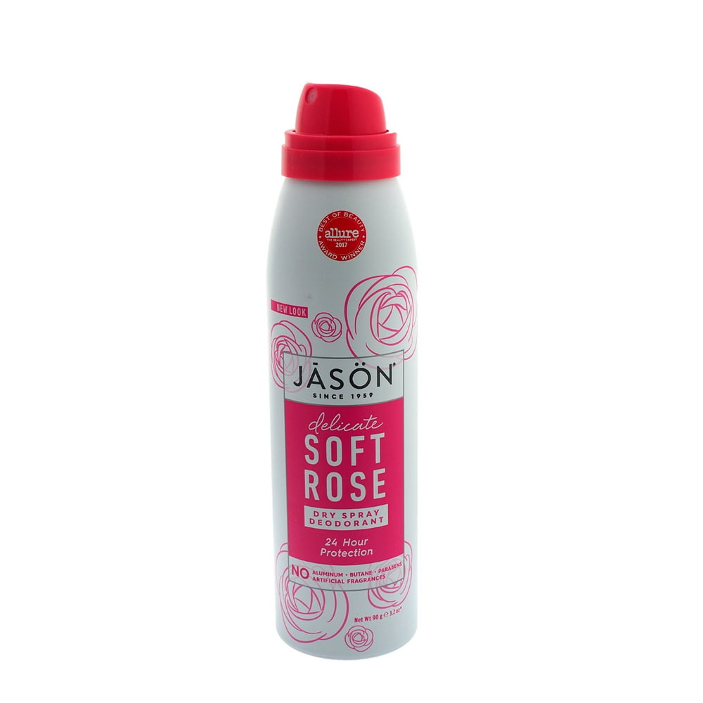 JASON Delicate Soft Rose Dry Spray Deodorant, 3.2 oz.