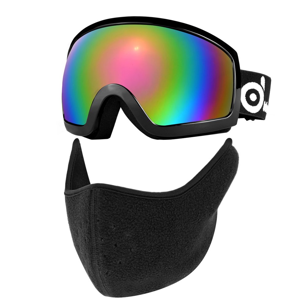 Ski Goggles with Ski Mask for Adult, Double AntiFog Lenses UV400