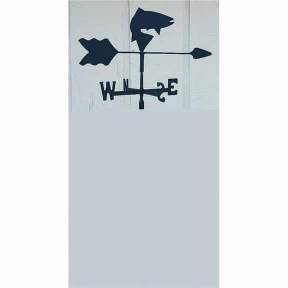 The Lazy Scroll  Fish Bass Garden Mount Weathervane