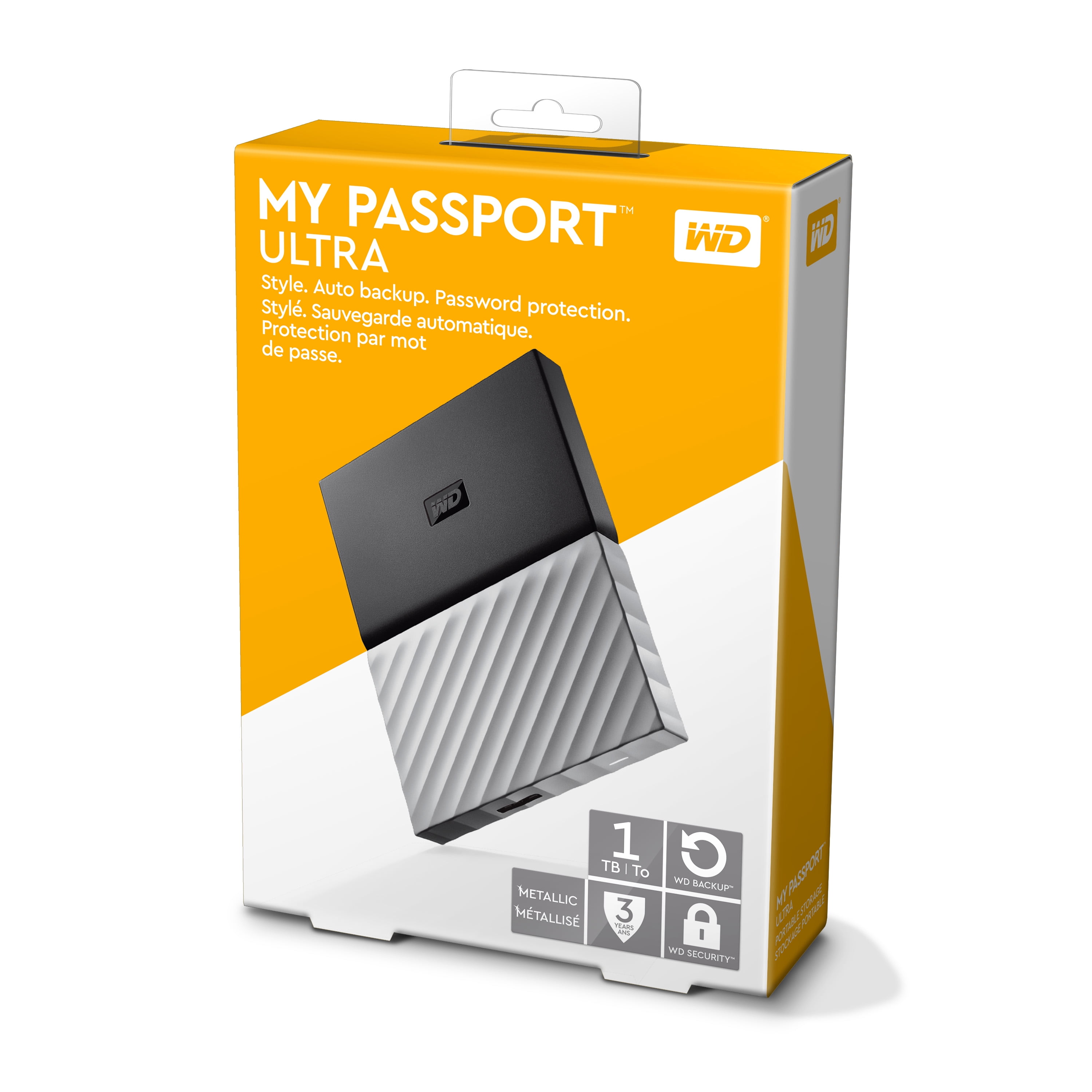 NEW WD My Passport Ultra 1TB Gray External HDD Hard Drive USB3.0 WDBTLG0010BGY 