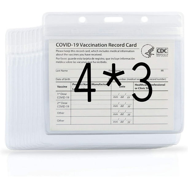 10Pcs CDC Clear Vaccination Card Protector 4×3 in for CDC ...