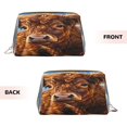 thumbnail image 3 of Rateoe Cloud Sky Sunflower Cow for Travel Makeup Bag,Large Capacity Cosmetic Bags for Women,Waterproof Portable Pouch Open Flat Toiletry Bag Make up Organizer, 3 of 8
