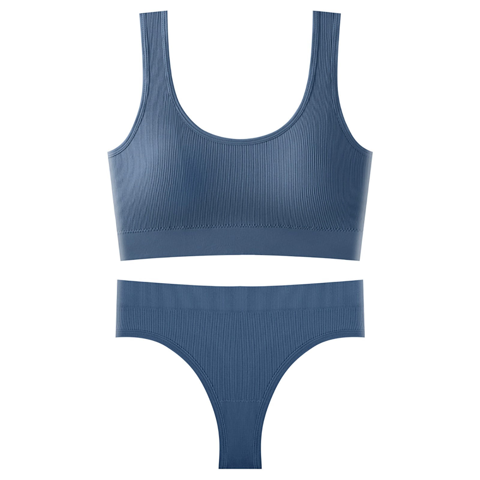 Puawkoer Women 2 Piece U Neck With Padded Bra Sling Lingerie Vest And