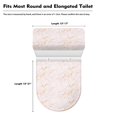 thumbnail image 5 of HELLHERO Marble Bathroom Toilet Lid Cover, Easy to Clean Stays in Place Polyester Fabric Toilet Lid Dust Cover Set, 5 of 5
