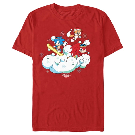 Men's Sonic the Hedgehog Holiday Ski Team Graphic T-Shirt