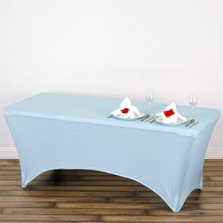 Balsacircle 6 Feet Rectangular Spandex Fitted Elastic Tablecloth