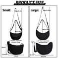thumbnail image 2 of Bandolera EVGLOW Nylon Crescent para mujer y hombre, color negro, 2 of 7