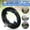 Black, variant on Giunmcul Outdoor Misting System Garden Patio Water Sprinkler Kit 394.00in PE Pipe 10 Nozzles Black Plastic Water Saving