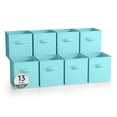 thumbnail image 1 of Sorbus Cubos de Almacenamiento de Tela Plegables de 13 Pulgadas, 8 Cestas Plegables para Organizar Armarios, Estantes, Ropa, Juguetes, Libros, Color Aguamarina, 1 of 7