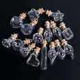 thumbnail image 2 of U8MO 10 Mini Empty Glass Bottle Vials Cork Pendants Wish Bottles 10 Style for Choice-G Star, 2 of 9