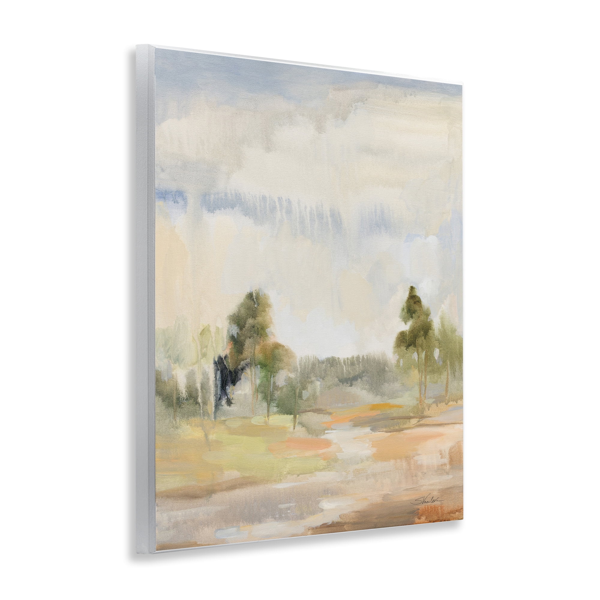 Stupell Industries Light Summer Rain Landscape Painting Unframed Art Print Wall Art, 11 x 14