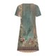 thumbnail image 4 of ICHUANYI Clearance Women's Summer Bohemian Print Short Sleeve Beach Dress Knee Length Dress(Army Green, S) ICHUANYI WER2023080704546, 4 of 5