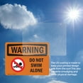 thumbnail image 6 of (2 Pack) Do Not Swim Alone OSHA Warning Sign 5 Inch X 3.5 Inch Vinyl Label Decal Sticker Weather Resistant, UV Protected for Workplace, Business, and Construction Site, Made in the USA, 6 of 7