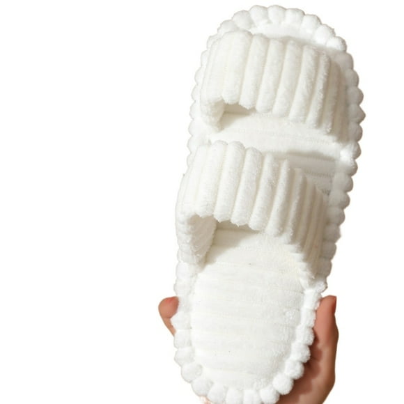 Nuevos deslizadores de algodón rizados de barra paralela para los deslizadores interiores caseros de la piel del color del caramelo