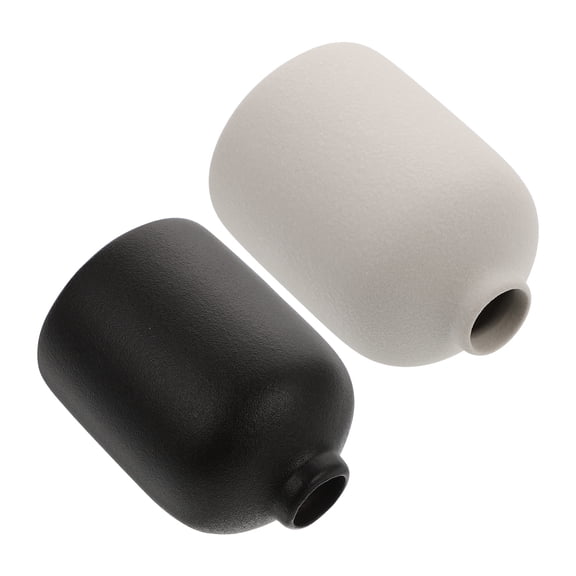 ROMANSENTIAL 2Pcs Simple Matte Porcelain Vases Retro Style Home Office Decoration