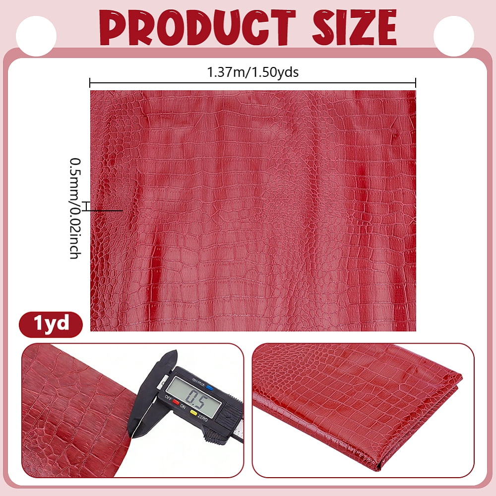 PVC Imitation Leather Fabric DIY Craft Red 1370x0.5mm 1 yard/pc