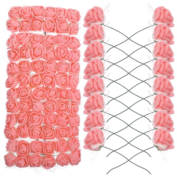AURARMLET 144 Pcs Mini Artificial Faux Flowers for Flower Arrangements, Crafts, Home Decor, Wedding Bouquets, PE Material
