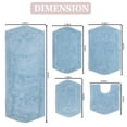thumbnail image 5 of Home Weavers Waterford Collection 100% Cotton Non-Slip Bathroom Rug Set Machine Washable Bathroom Rug, Bath Rug, U Shaped Contour, Runner, Bathroom Rug, Blue Color 5 Piece Bath Rug set, 5 of 8
