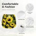 thumbnail image 4 of Balery Sunflowers In Vintage Pantalones cortos deportivos para mujer con forro y dos bolsillos, elásticos, para entrenamiento, gimnasio, yoga-X-Large, 4 of 7