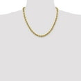 thumbnail image 6 of Auriga Fine Jewelry 10K Yellow Gold 4 mm Semi-solid Diamond-cut Rope Chain Necklace for Women 20", 6 of 7