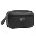 thumbnail image 3 of Men Casual Solid Multifunction Handbag Casual Tote Zipper Bag Purse Card Bag, 3 of 6