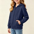 thumbnail image 5 of Ashirexll Girls Hoodies Solid Hooded Long Sleeve Sweatshirt for Big Girls Fall Casual Layer 1-11 Years, 5 of 7