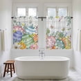 thumbnail image 4 of Easter Eggs Kitchen Curtain for Berdoom Living Room Cafe 45 Inch Length, Spring Flowers Eucalyptus Leaves Wooden Grain Tiers Curtains Light Filtering Drapes Window Treatment 2 Panels 52"Wx45"L, 4 of 8