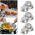 thumbnail image 6 of 3Pc Glass Bottle Hats with Stainless Steel Lid, Strainer, and Pour Spout, 6 of 8