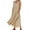 Khaki, variant on Summer Dresses 2023 Trendy Solid Cotton Linen Sleeveless With Pocket Loose Tank Maxi Maxi Dress Plus Size White L
