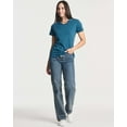 thumbnail image 5 of Real Essentials 4 Pack: Women's Classic-Fit Cotton Short-Sleeve V-Neck T-Shirt (Available in Plus Size), 5 of 6