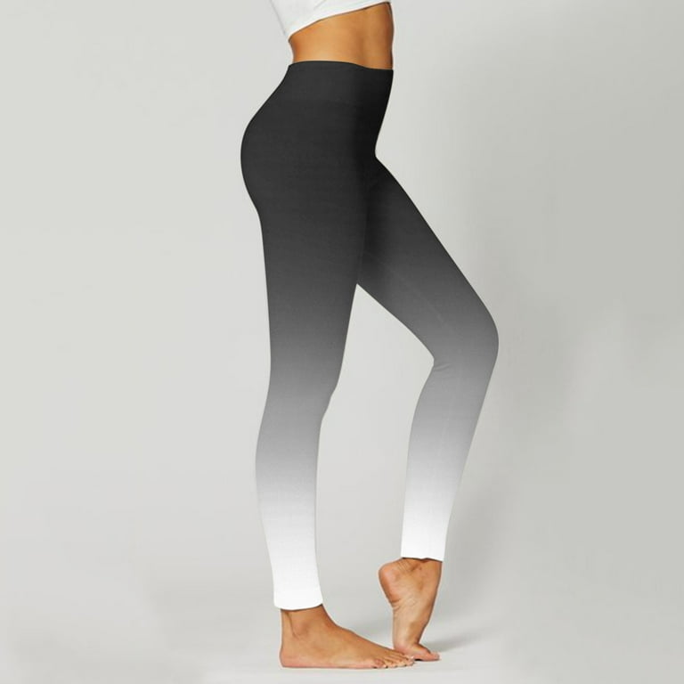 VBARHMQRT Yoga Pants for Women Gradient Printed Leggings High Waist Workout  Running Sports Tights Butt Lift Yoga Pants Women's Yoga Pants Tall Sizes