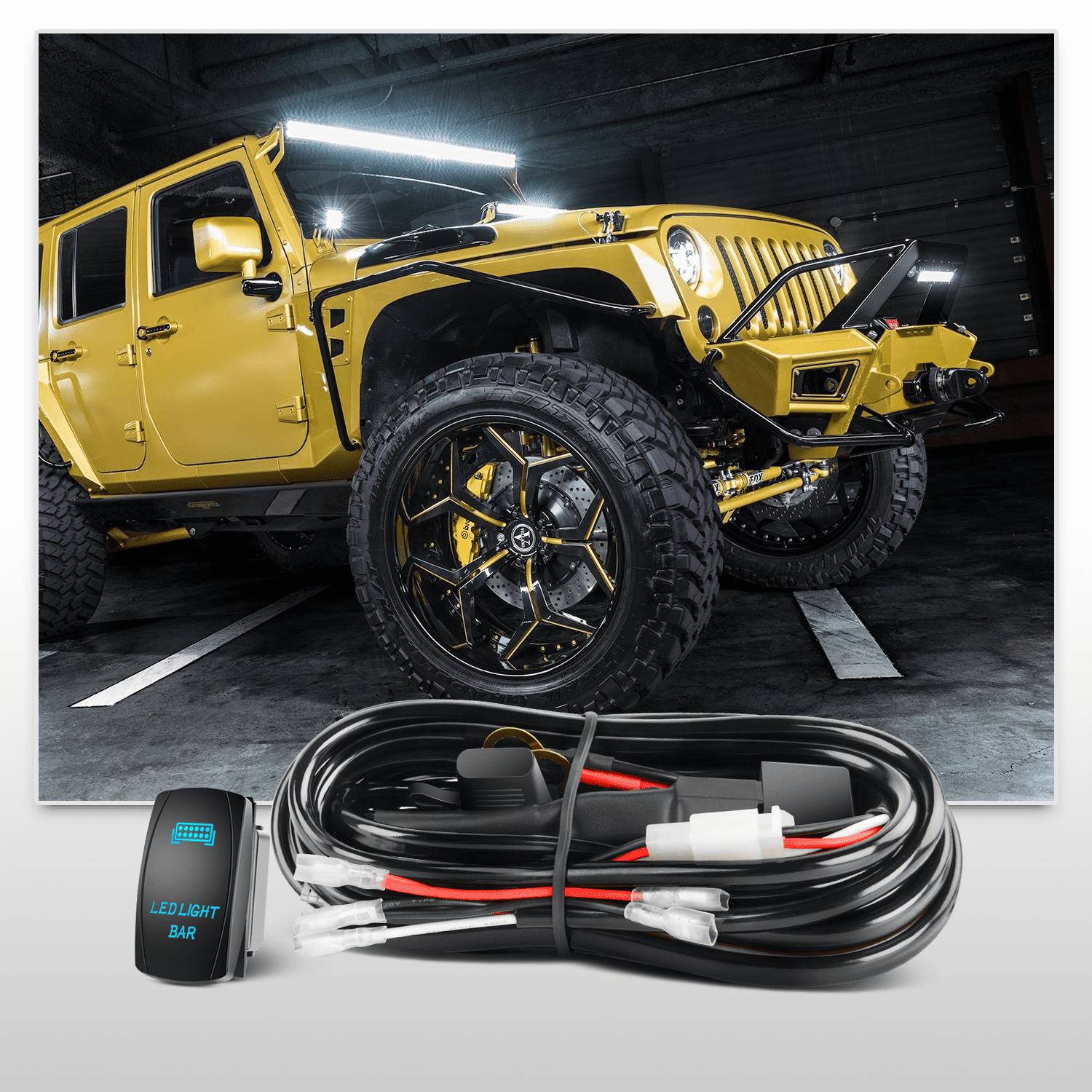LED Light Bar Nilight 32 Inch 180W Black Curved Work Light Bar Combo Offroad Lighting with Wiring Harness Kit, 2 Year Warranty
