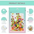 thumbnail image 3 of 100 Holographic Gradient Mylar Bags with Clear Window, Resealable Zip Pouch, Packaging Party Sample Bags (Green&, 3.5x4.7 Inch), 3 of 6