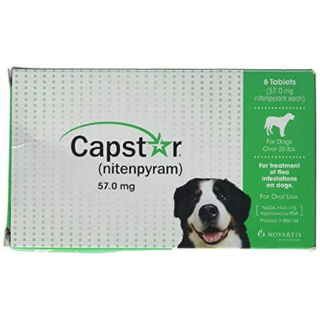 Capstar Fast-Acting Oral Flea Treatment for Dogs 25.1 – 125 lbs – 6