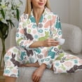 thumbnail image 6 of Honeii Easter Rabbit print Women's Pajama Sets Long Sleeve Button Down Sleepwear Nightwear Soft Pjs Lounge Sets-XX-Large, 6 of 7