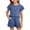 Blue, variant on BOBOGOJP Girls Summer Outfits 2 Sets Ruffle Short Sleeve Button Down Shirts Shorts Set Kids Clothes with Pockets Red for Size 9-10 Years