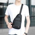 thumbnail image 1 of Mochila Pequeña para Hombre | Bolso Bandolera de Gran Capacidad | Bandolera Ligera y Resistente de Tela para Viajes, Uso Diario | Gris, Negro y Azul, 1 of 6